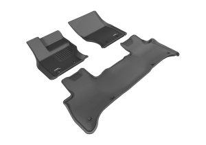 Land Rover Range Rover Sport Floor Mats - Front + Rear - 3D MAXpider - KAGU Series (4 pc) - Black - `14-`22 Land Rover Range Rover Sport Floor Mats - Front + Rear - 3D MAXpider - KAGU Series (4 pc) - Black - `14-`22